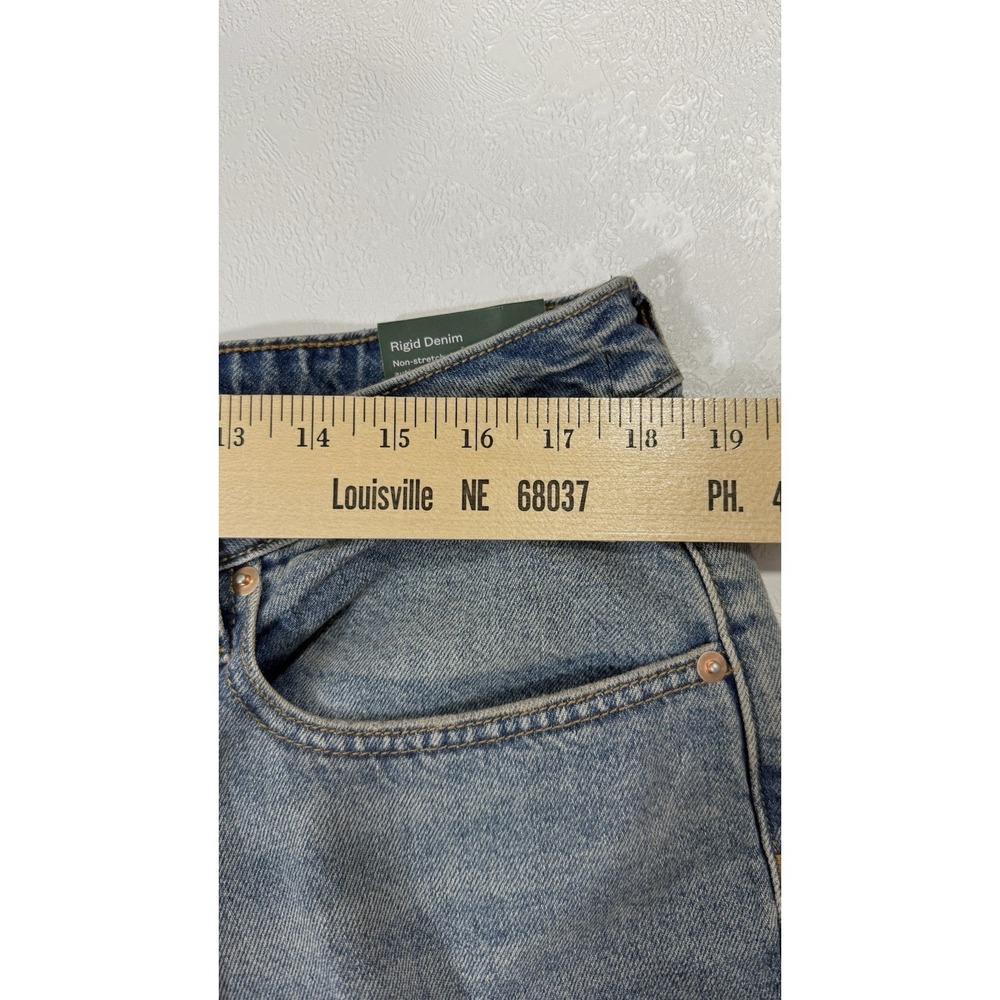 NWT Wild Fable Low-Rise Baggy Jeans Size 14 Rigid Denim Light Wash Cargo Pockets - Picture 7 of 10